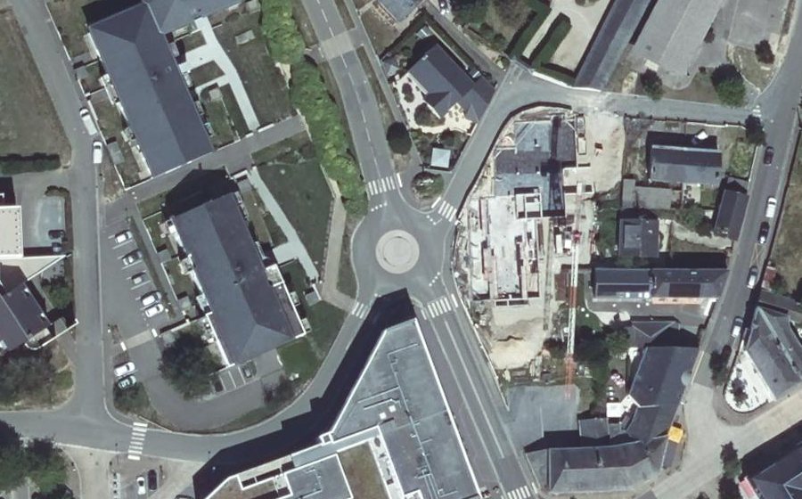 Vue aérienne du Rond-point Saint-Siméon