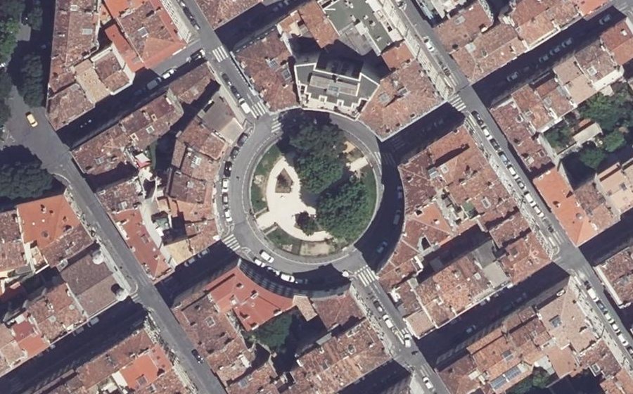 Vue aérienne du Place Alexandre Labadié
