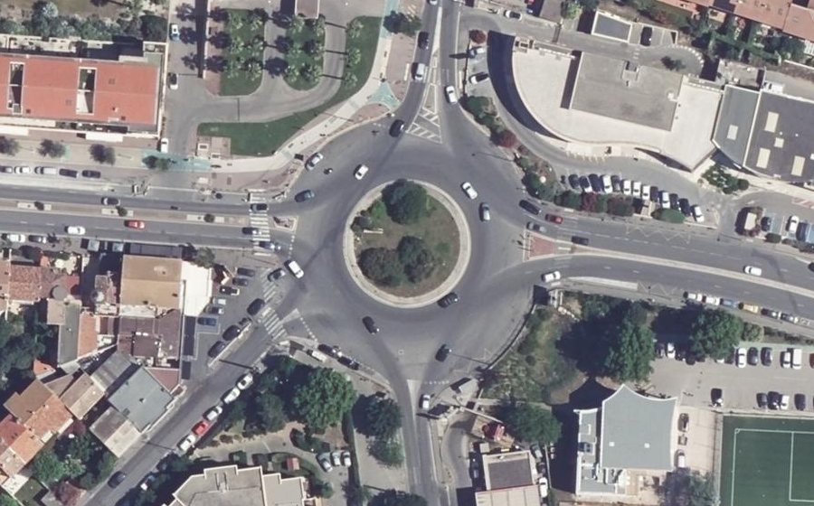 Vue aérienne de la Place Louis Bonnefon