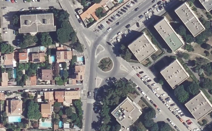 Vue aérienne du Rond-Point Louis Nattero
