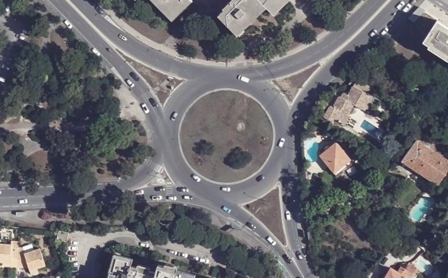 Vue aérienne du Rond-Point Alain Savary