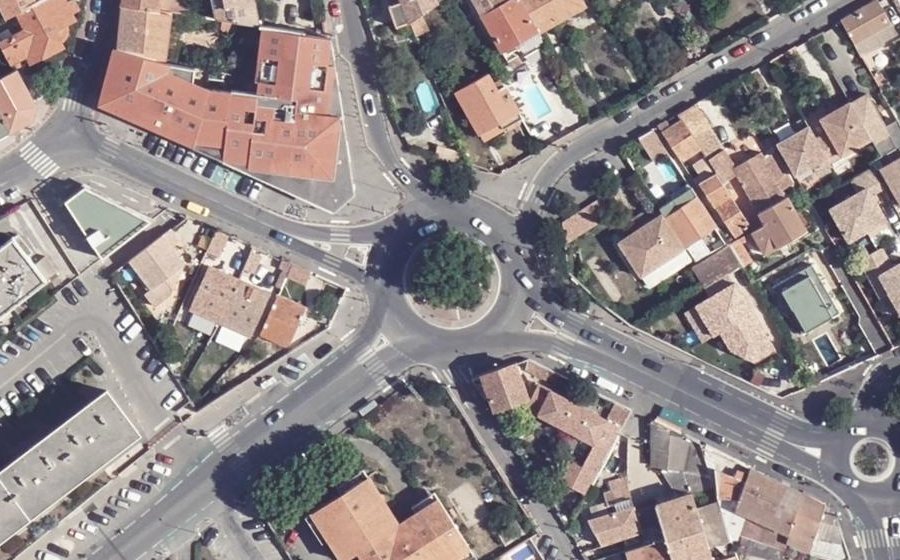 Vue aérienne du Rond-Point du Lapin Blanc
