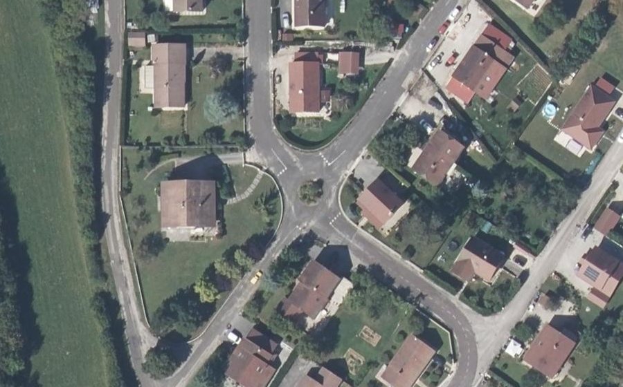 Vue aérienne du Rue des Charmilles