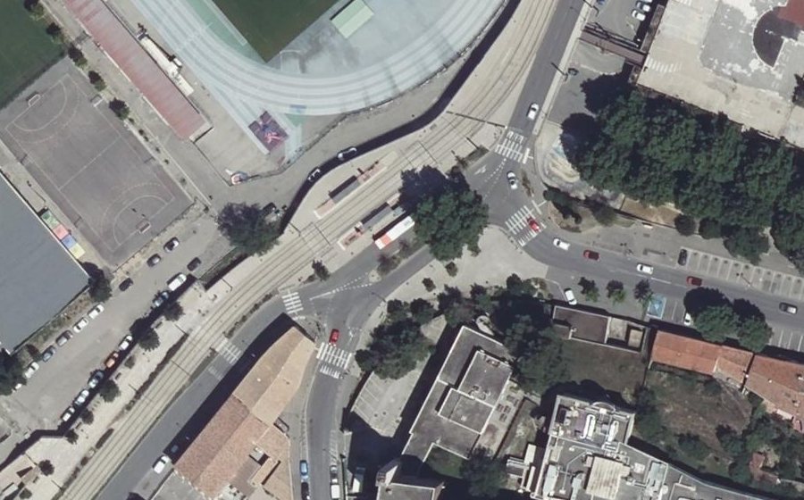 Vue aérienne du Rond-Point Pasteur Martin Luther King