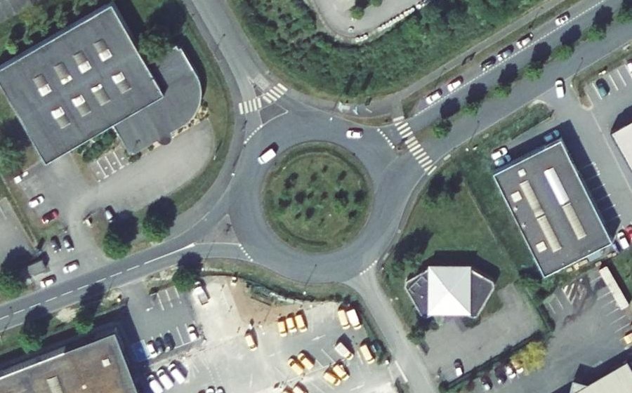 Vue aérienne du Rond-Point de Madrid