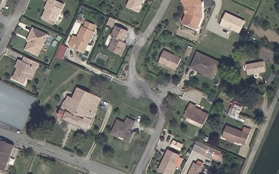 Vue aérienne du Rue des Buis
