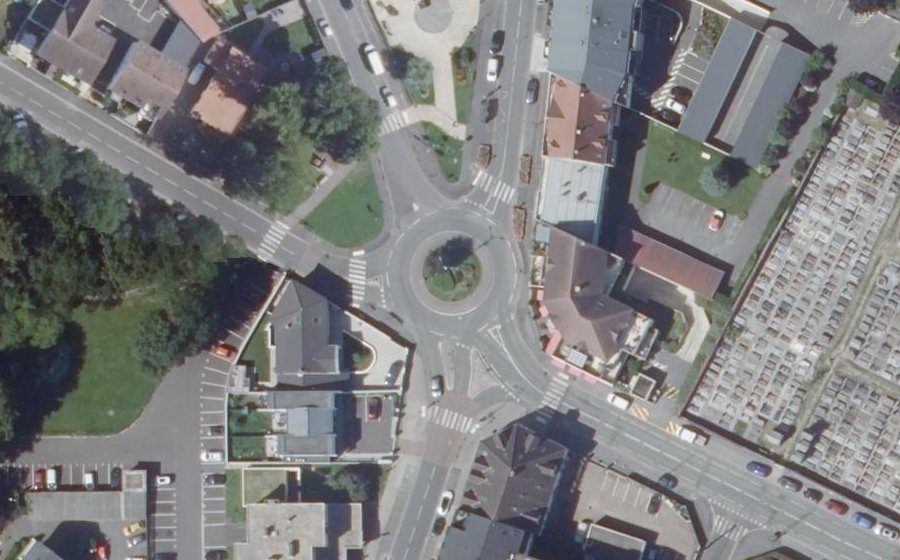 Vue aérienne du Rond-Point Gemälhing