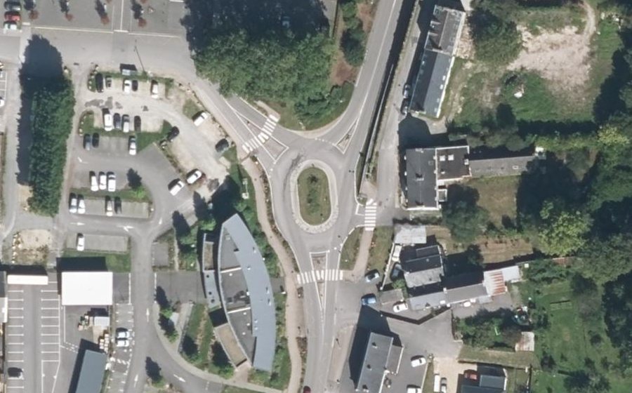 Vue aérienne du Giratoire de la Gare