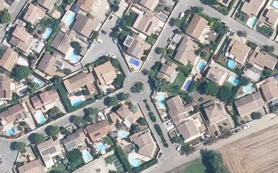 Vue aérienne du Rue Alain Colas