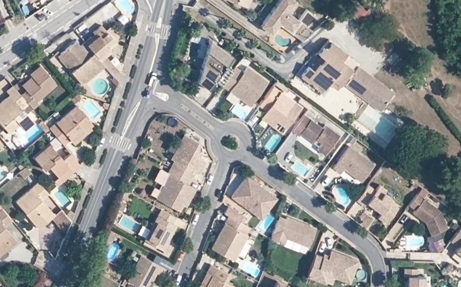 Vue aérienne du Rue Marcel Cerdan