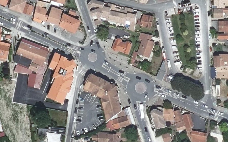 Vue aérienne du Rond-Point de la Plage