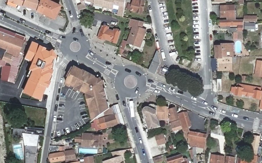 Vue aérienne du Rond-Point de la Plage