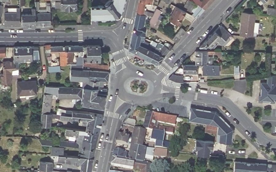 Vue aérienne du Place de la Croix Fleurie