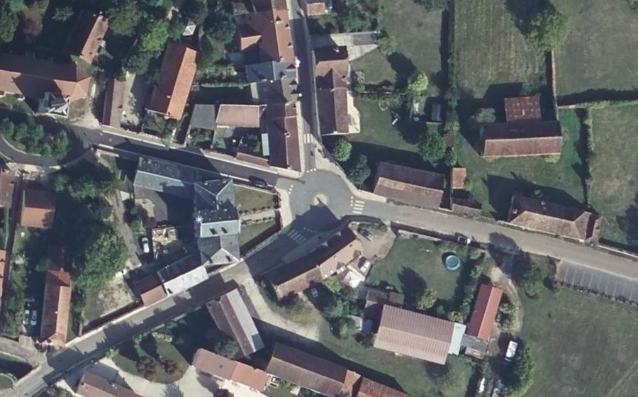 Vue aérienne du Place Étienne Gagneux