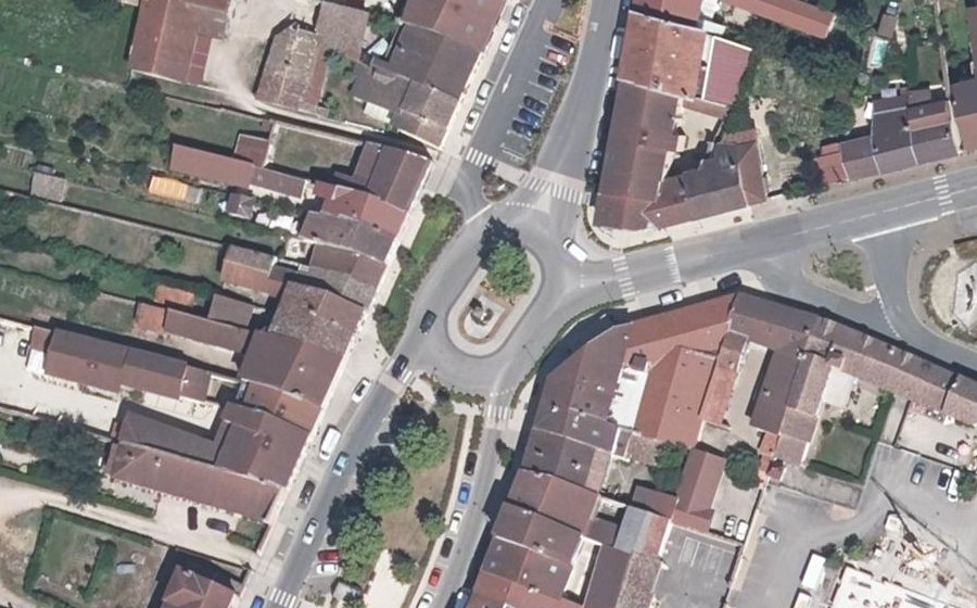 Vue aérienne du Place Michel Poisat