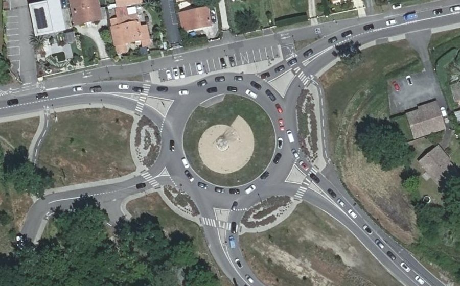 Vue aérienne du Giratoire Bois de Rome