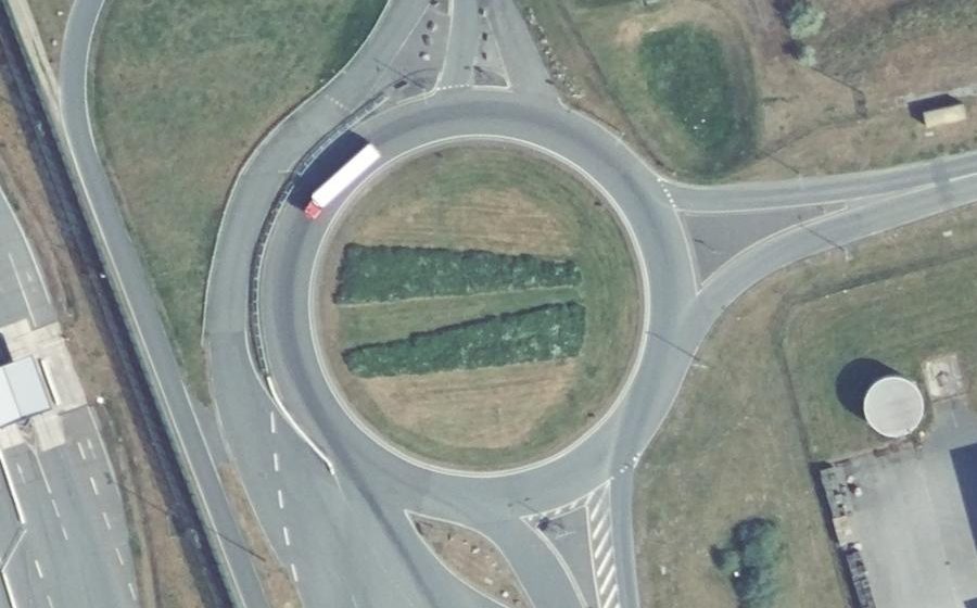 Vue aérienne du Giratoire des Dunes