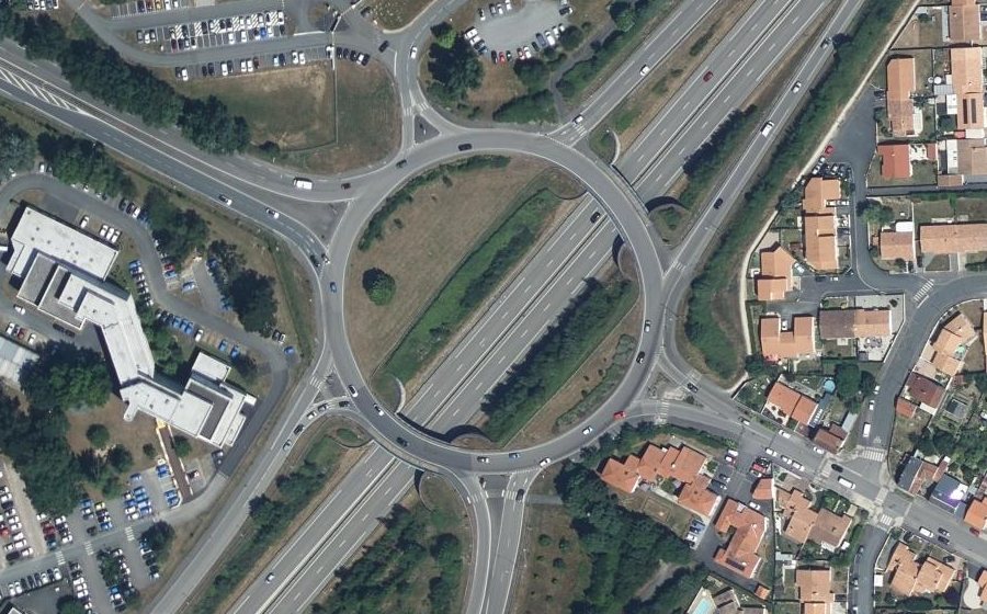 Vue aérienne du Rond-Point de l'Atlantique