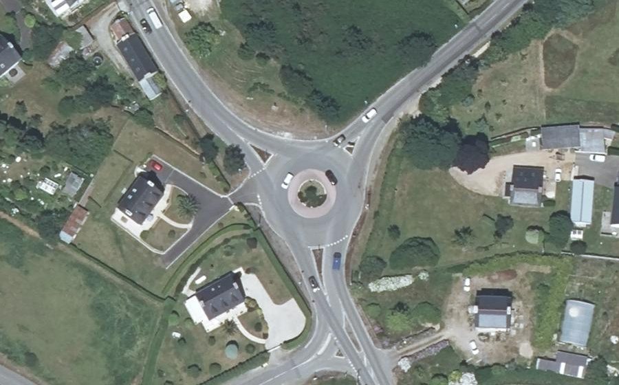 Vue aérienne du Rond-Point de Gueradur