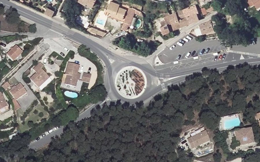 Vue aérienne du Rond-Point du Maréchal de Lattre de Tassigny