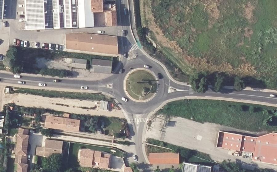 Vue aérienne du Rond-Point de la Burlière