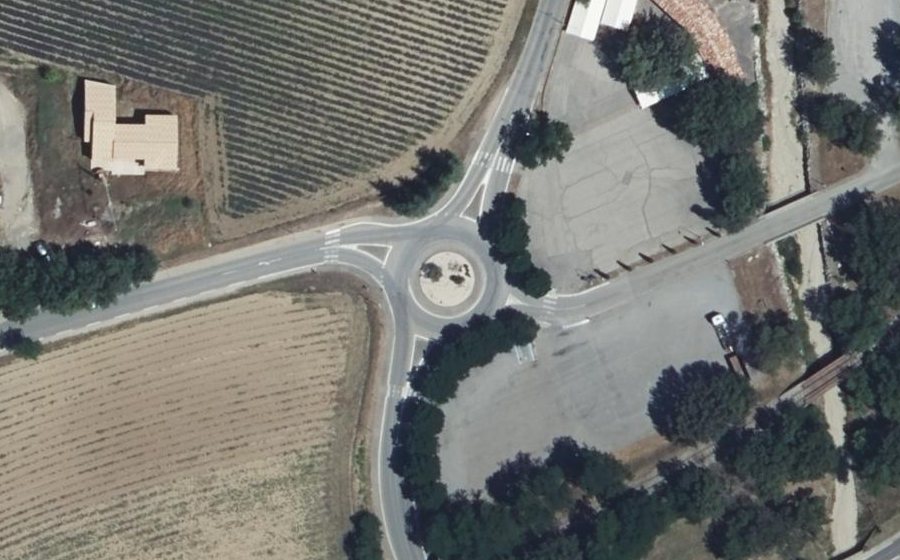 Vue aérienne du Rond-Point Georges Ricoux