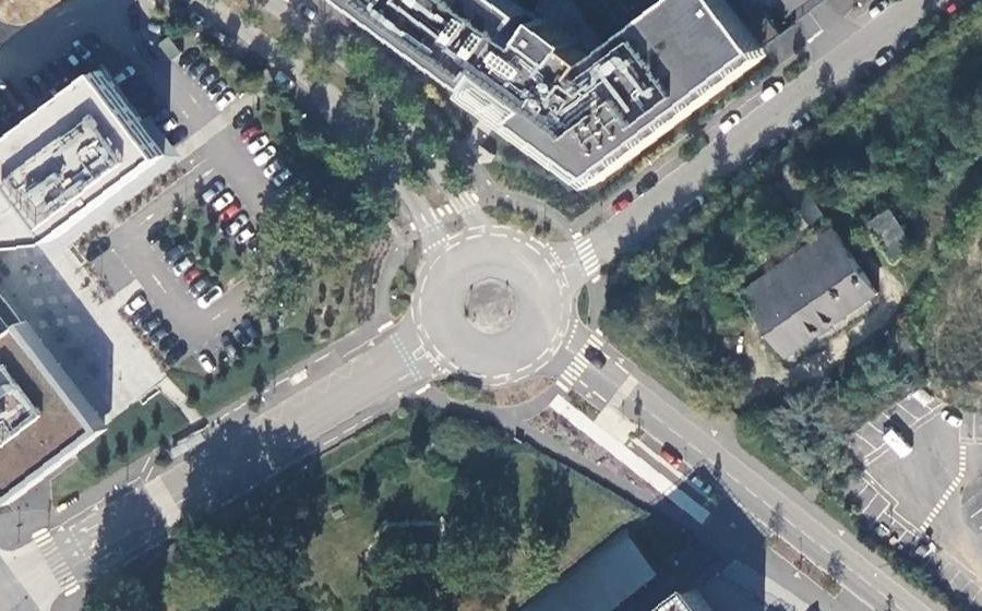 Vue aérienne du Rond-Point Clément Ader