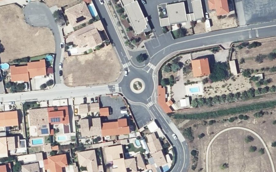 Vue aérienne du Rond-Point des Donneurs de Sang