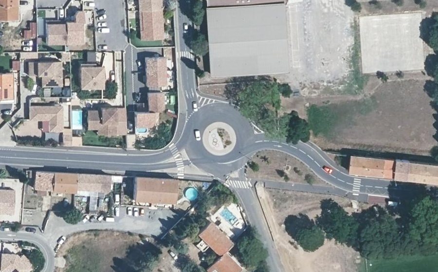 Vue aérienne du Rond-Point du 13 Novembre 2015