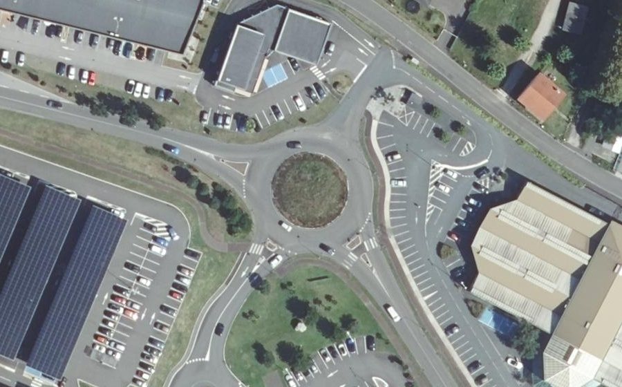 Vue aérienne du Rond-Point de Cabanne
