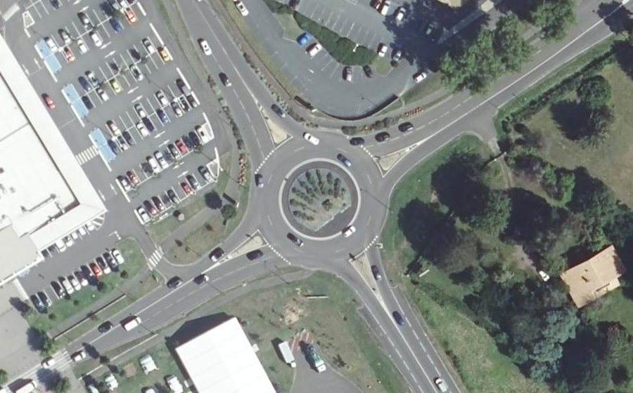 Vue aérienne du Rond-Point des Vignes