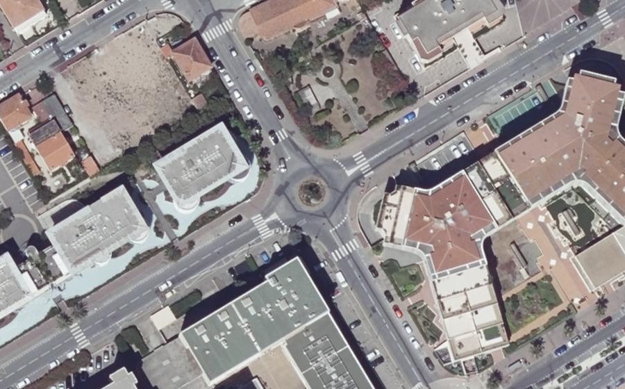 Vue aérienne du Rond-Point des Médaillés Militaires