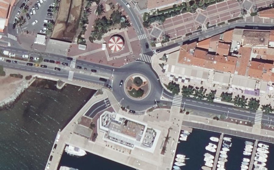 Vue aérienne du Rond-Point J.F. Kennedy