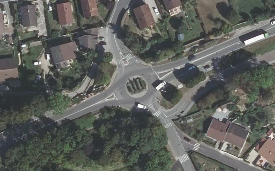 Vue aérienne du Rond-Point de la Boulangerie