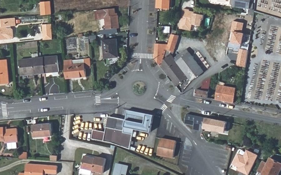 Vue aérienne du Place de la Poste