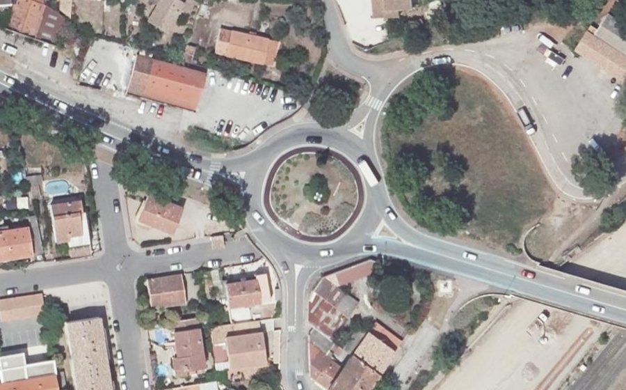 Vue aérienne du Rond-Point Saint-Louis