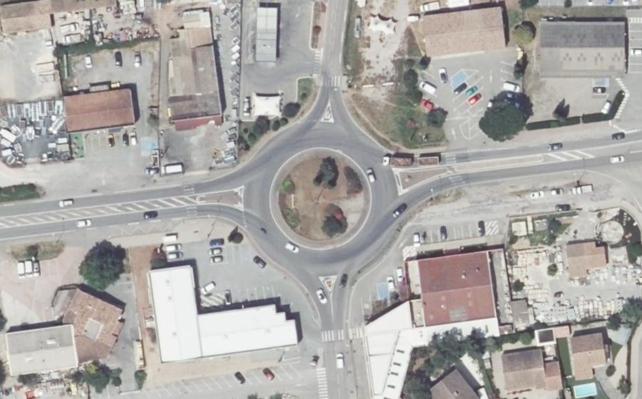 Vue aérienne du Rond-Point du Vieux Cannet