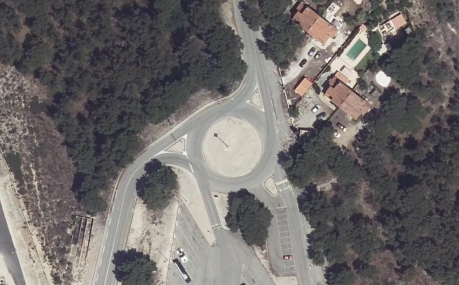 Vue aérienne du Route du Gros Mourre