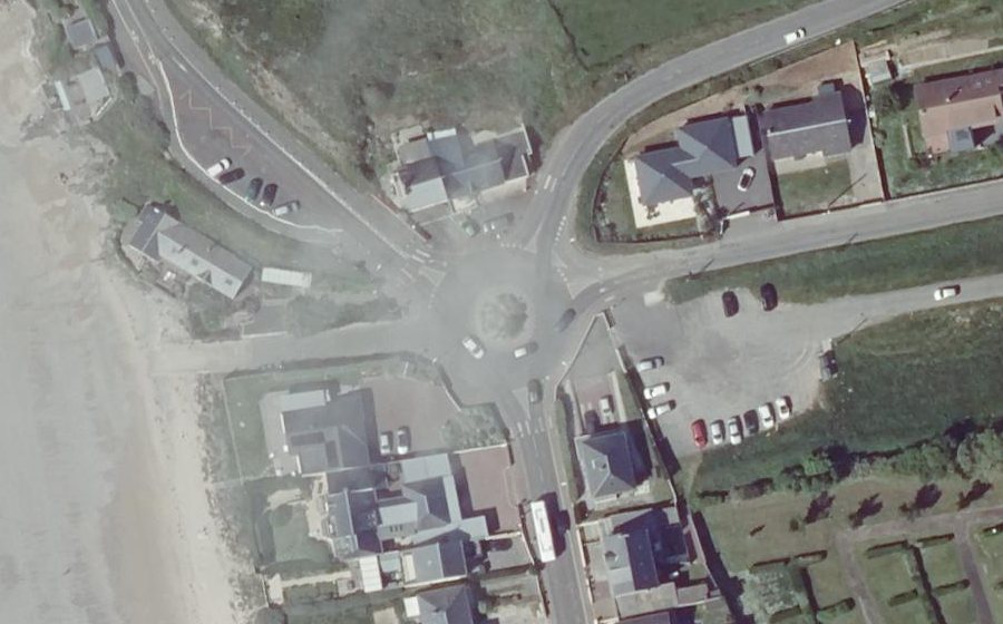 Vue aérienne du Rond-point des fondateurs de Sao-Luis
