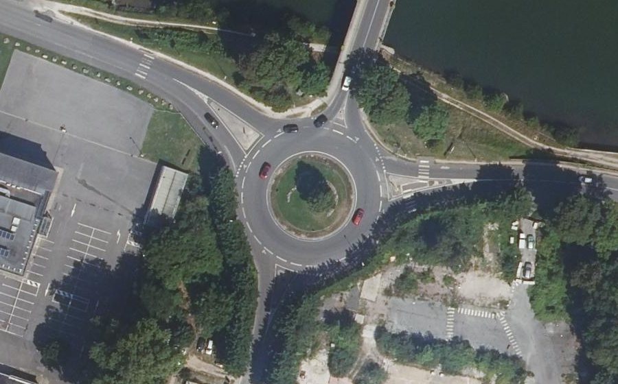 Vue aérienne du Rond-Point François Mitterrand
