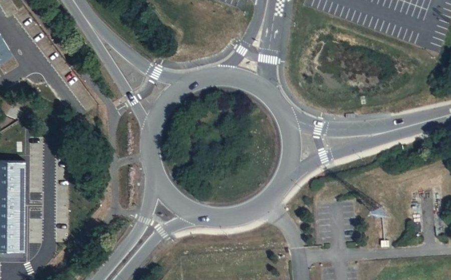 Vue aérienne du Rond-Point Charles Sorin