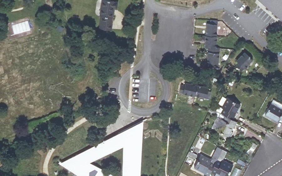 Vue aérienne du Rue des Écoliers
