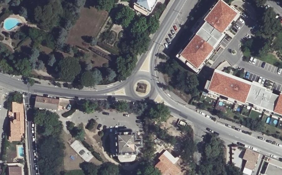 Vue aérienne du Rond-Point Abbé Raynal