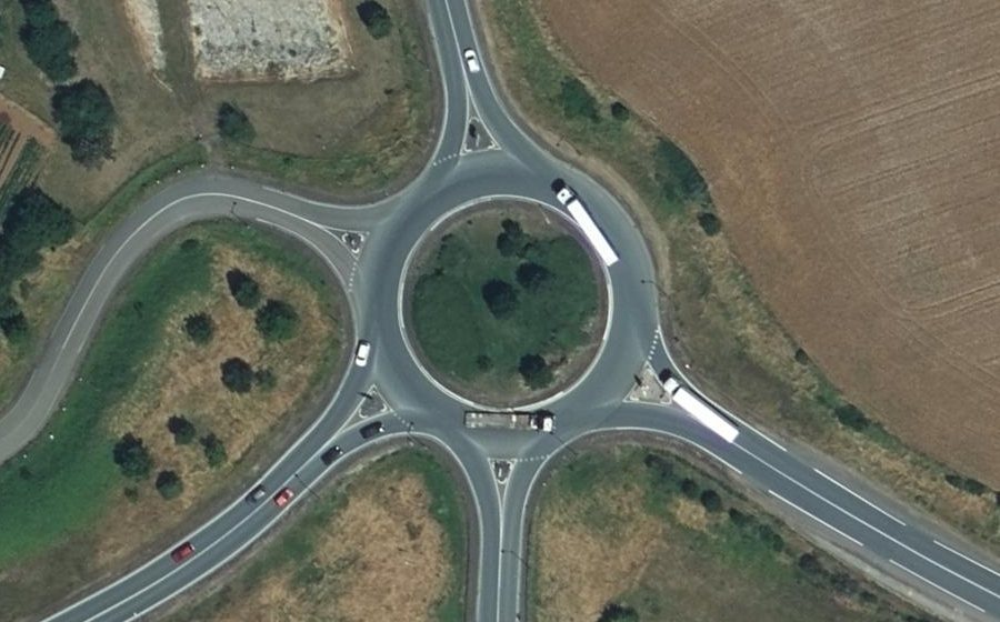 Vue aérienne du Giratoire des Anciens A-F-N