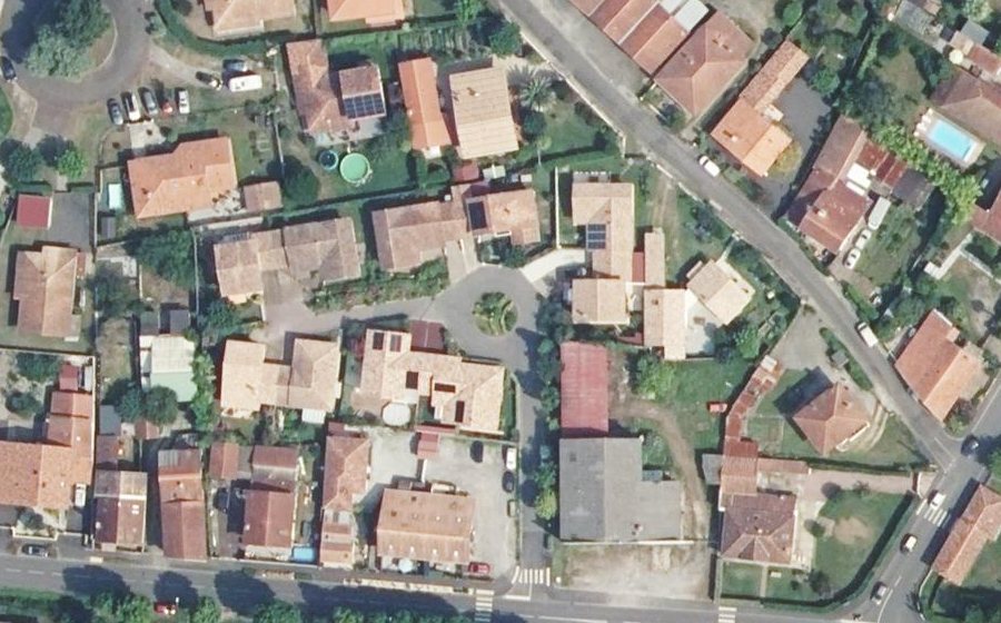Vue aérienne du Square Les Villas du Lac