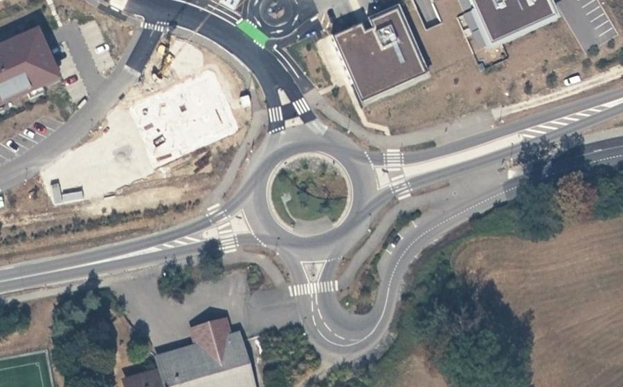 Vue aérienne du Route des Creuses