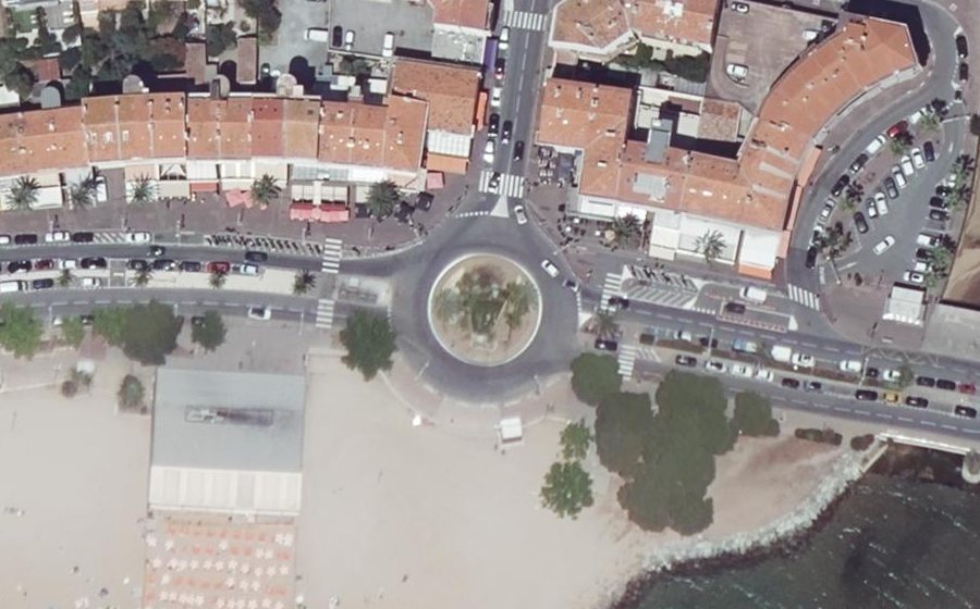 Vue aérienne du Roind-Point de la Première Armée Française Rhin et Danube