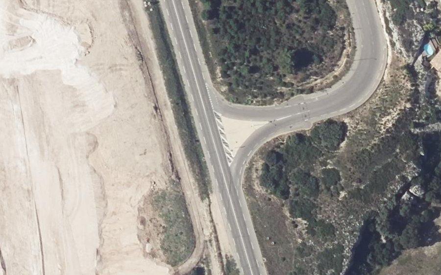 Vue aérienne du Route d'Apt