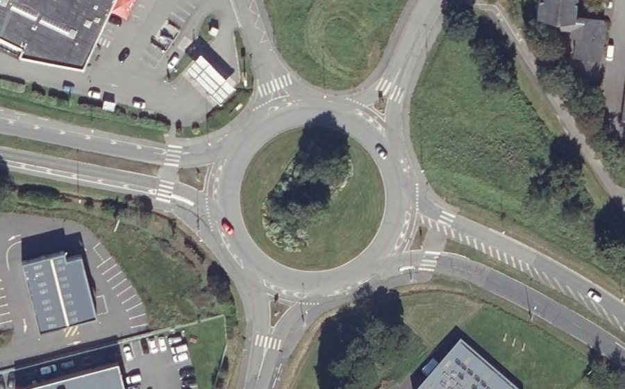 Vue aérienne du Carrefour des Droits de l'Homme
