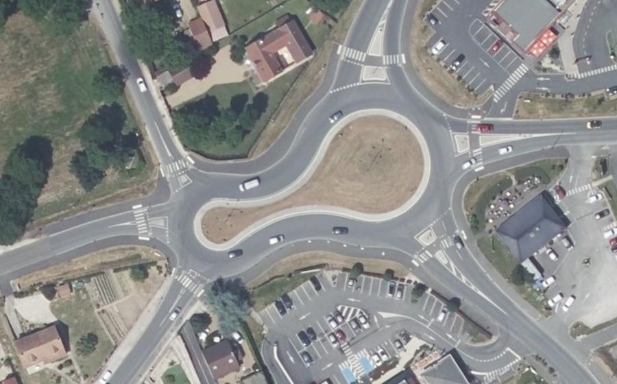 Vue aérienne du Rond-Point des Ajoncs